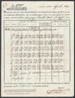 1841 Hajós fuvarlevél Pestre Erős hajó / Erős ship bill of freight