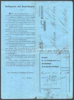 1848 DDSG Hajós fuvarlevél Bécsből / DDSG ship bill of freight