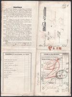 1853 Ferdinánd Északi Vasút fuvarlevél / North railways bill of freight