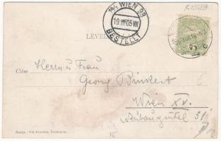 1905 Érsekújvár, Nové Zámky; Pályaudvari cigány zenekar a vasútállomás vendéglőjében, cimbalom. Uhl ...