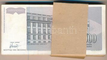 Jugoszlávia 1993. 500.000.000D (100x) eredeti, nem saját banki kötegelővel T:III Yugoslavia 1993. 50...