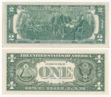 Amerikai Egyesült Államok 1976. 2$ "Francine Irving Neff - William E. Simon" + 1985. 1$ &q...