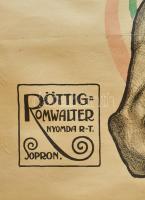 1921 Sopron a győztes területi népszavazás utáni plakát. Szegedi Szűts István (1893 - 1959) jelzett ...