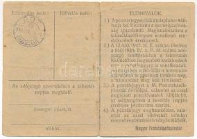 1946. 1.000.000AP nem kamatozó Pénztárjegy "Másra Át Nem Ruházható", "C 007528" ...