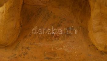 Siklódy Lőrinc (1876 Ditró -1945 Budapest) szobrászművész: Csikós. Égetett agyag, hidegen festve, je...