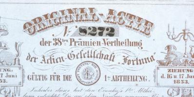 Nagy-Britannia / London 1853. " 'Fortuna' Részvénytársaság" 38. prémium-osztási ...