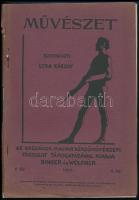 1906 Művészet V. évf. 6. sz. Szerk.: Lyka Károly. Bp., 1906, Országos Magyar Képzőművészeti Társulat-Singer és Wolfner. Fekete-fehér illusztrációkkal, képtáblákkal, köztük Kézdi-Kovács László, Pólya Tibor, Csók István műveinek reprodukcióival. Kiadói tűzött papírkötés, sérült borítóval, belül jó állapotban.