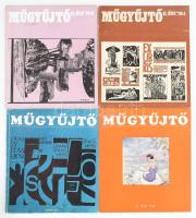 1970-1971 Műgyűjtő c. folyóirat 4 száma: II. évf. '70/3-4., III. évf. '71/1-2. Szerk.: Alexa Ferenc. Bp., Képcsarnok Vállalat. Gazdag képanyaggal illusztrálva. Kiadói papírkötés, vegyes állapotban.