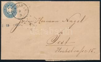 1864 10kr levélen tartalommal / on cover with content MADARAS - Pest