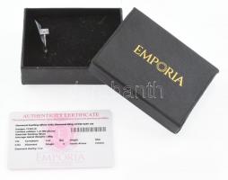 Ezüst (Ag) gyűrű 0,04ct brillel ékítve, bruttó: 1,98 g , m: 63. Tanúsítvánnyal