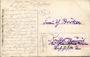 1915 Homonna, Humenné; Fő tér az orosz invázió után, felállított katonai tábor. Ambrosi M. felvétele...