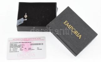 Ezüst (Ag) gyűrű gyémánttal 0,01 ct, certifikáttal 1,98 g m:59 Tanúsítvánnyal