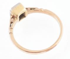 14k arany (Au) bébi keresztelő gyűrű gyémánttal d:10 mm, 0,5g