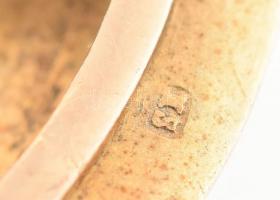 14K arany (Au) bross gyönggyel és zafirral?, jelzett, mesterjegyes 10,3 g