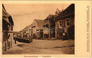 Nagyszeben, Hermannstadt, Sibiu; Neustift / Újtelek. Jos. Drotleff / street