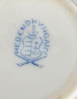 Herendi Viktória mintás váza. Kézzel festett, jelzett, kopott!!, m: 15,5 cm