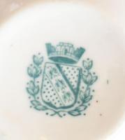 Sarreguemines pillangós teás csésze és alj. Matricás, jelzett, korának megfelelő állapotban