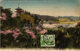 1913 Yokohama, Whole view of Sankeiyen (EK)