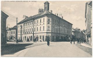 Arad, Zsidó templom épület és bérház, zsinagóga, Menczer M. üzlete. Pichler Sándor kiadása / Jewish apartment building, synagogue, shop (r)