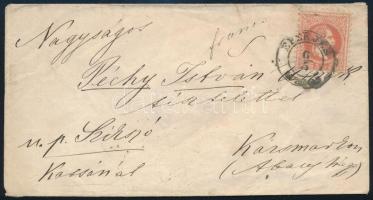 ~1869 5kr levélen / on cover "EPERJES" - Késmárk