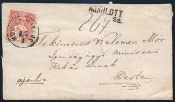 ~1871 3 x 5kr ajánlott levélen / on registered cover "KUN SZ. MIKLÓS" - Pest