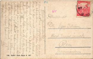 1918 Eszék, Osijek, Essegg; Gornji grad, Glavni trg / tér, Turul cipő és Hermina Ackerhalt üzlet / s...