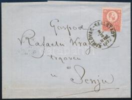 1872 5kr levélen / on cover "KARLOVAC-KARLSTADT" - Senj