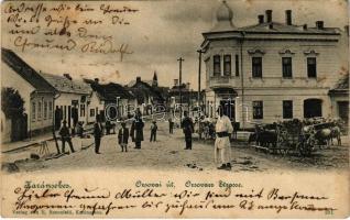 1904 Karánsebes, Caransebes; Orsovai út, Ludwig B. üzlete. H. Rosenfeld kiadása / street, shop (fa)