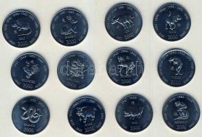 Szomália 2000. 10Sh/Sc (12x) "Ázsiai asztrológia-kínai jegyek" komplett sor! T:BU
