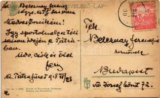 1918 Tátra, Vysoké Tatry; Téli élet a Magas Tátrában, irányítható szánkó / winter sport, toboggan, s...