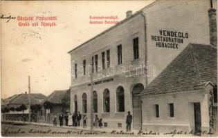 1909 Pöstyén, Piestany; Hubacsek vendéglő és étterem. Gipsz H. kiadása / restaurant / Restauration