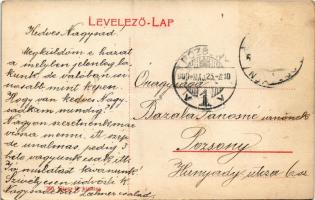 1909 Pöstyén, Piestany; Hubacsek vendéglő és étterem. Gipsz H. kiadása / restaurant / Restauration