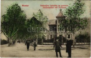 1908 Mostar, Stefanijino setaliste sa guvnom / Stefanieallee mit Rondeau / promenade (Rb)