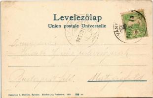 1907 Tátra, Magas-Tátra, Vysoké Tatry; Csorba-tó. Cattarino S. kiadása 199. sz. / Csorba-See / Strbs...