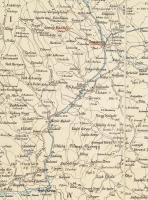 cca 1860 Nógrád vármegye térképe. Rézmetszet vászonra kasírozva 32x42 cm