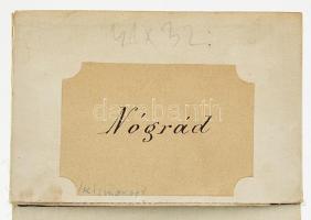 cca 1860 Nógrád vármegye térképe. Rézmetszet vászonra kasírozva 32x42 cm