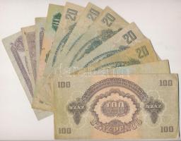 1944. 5P-100P (11x) "A Vöröshadsereg Parancsnoksága" T:III,III-