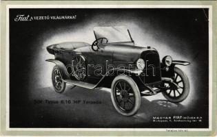 Fiat a vezető világmárka. 501 Typus 6/16 HP Topredo. Magyar Fiat Művek rt. reklám / Automobile advertisement (EB)