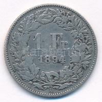 Svájc 1894A 1Fr Ag T:3  Switzerland 1894A 1 Franc Ag C:F Krause KM#24