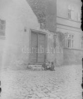 cca 1920 és 1930 között készült felvételek a Tabánról, 3 db vintage üveglemez NEGATÍV Kerny István b...