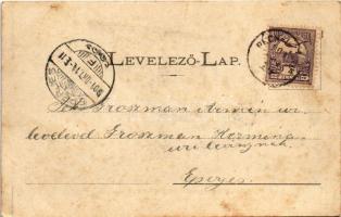 1901 Eperjes, Presov; A cs. és kir. 67. sz. gyalogezred középső laktanyája. Divald / Mittlere Kasern...