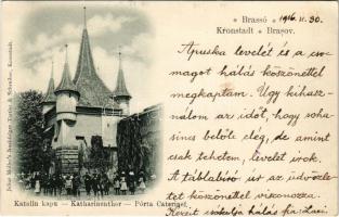 1916 Brassó, Kronstadt, Brasov; Katalin kapu / Pórta Caterinei / Katharinenthor. Julius Müller's Nachfolger Tartler & Schreiber / gate