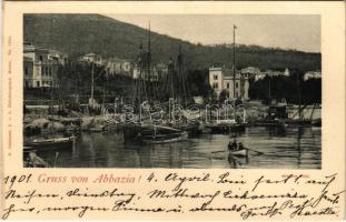 1901 Abbazia, Opatija; kikötő / port