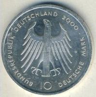 NSZK 2000. 10M Ag "Nagy Károly / Aacheni dóm" T:BU