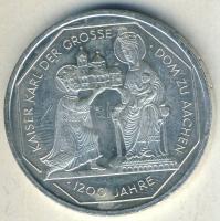 NSZK 2000. 10M Ag "Nagy Károly / Aacheni dóm" T:BU