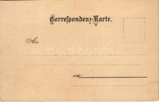 Pozsony, Pressburg, Bratislava; utca, templom / street view, church. H. Koch Wien I. No. 17. litho