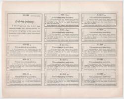 Budapest 1898. "Zsibó-Nagybányai Helyi-Érdekű Vasut Részvénytársaság" törzsrészvénye 400K-...