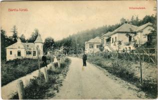 1917 Bártfafürdő, Bardejovské Kúpele, Bardiov, Bardejov; Villa részletek. Friedmann Mór kiadása / villas (EK)