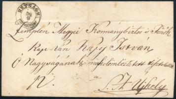 ~1850 Portós levél / Unpaid cover RÉTSÁGH - S. A. Újhely