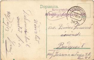 1918 Dubrovnik, Ragusa; + "Kriegsgefangenen-Arbeiterabteilung Nr. 206" (EK)